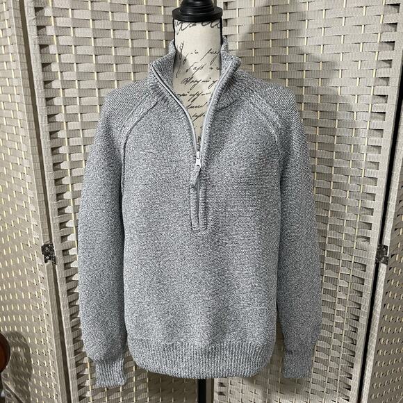 OFFLINE By Aerie Cool Down Quarter Zip Sweater Women’s S Heather Gray Cozy Warm - Picture 2 of 11